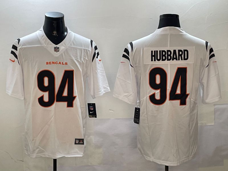 Men Cincinnati Bengals #94 Hubbard White Second generation 2024 Nike Limited NFL Jersey style 3